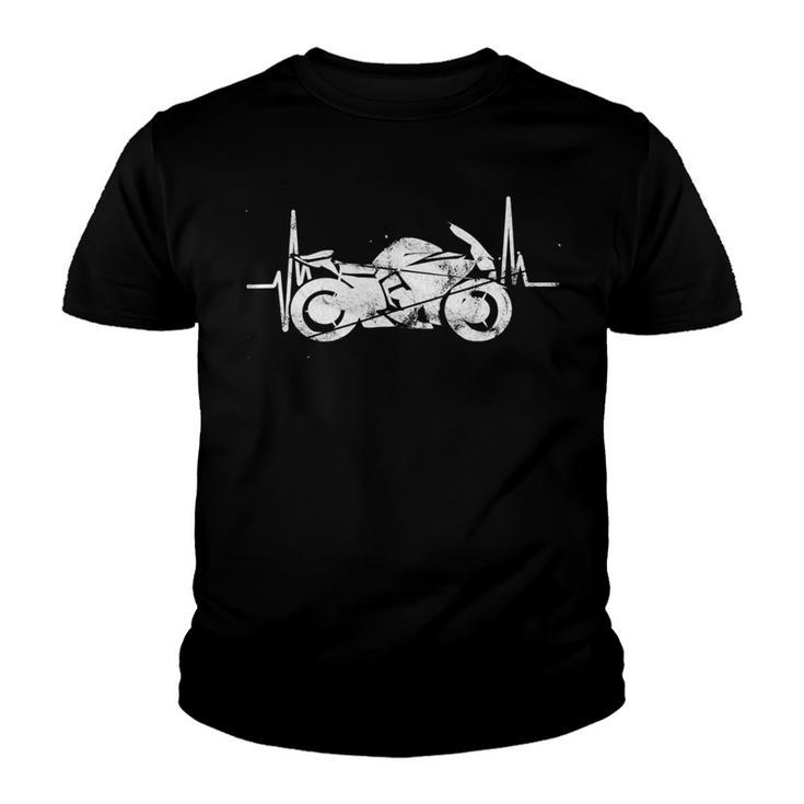 Motorcycle Heartbeat Dreaming Racing 496 Shirt Youth T-shirt