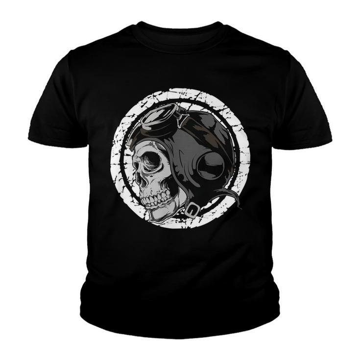 Motorcycle Skull With Helmet Dreaming 472 Shirt Youth T-shirt