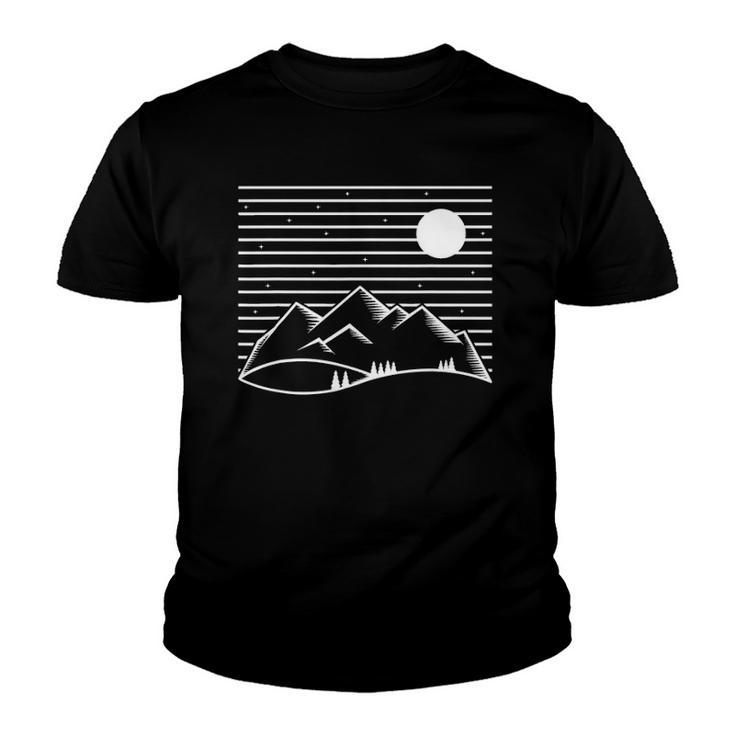 Mountains Nature Outdoor Adventure Nature Lover Gift Youth T-shirt