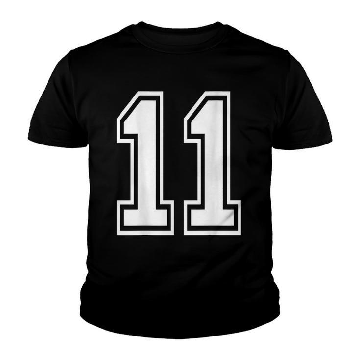 Number 11  Sports Player Number Back Of Youth T-shirt