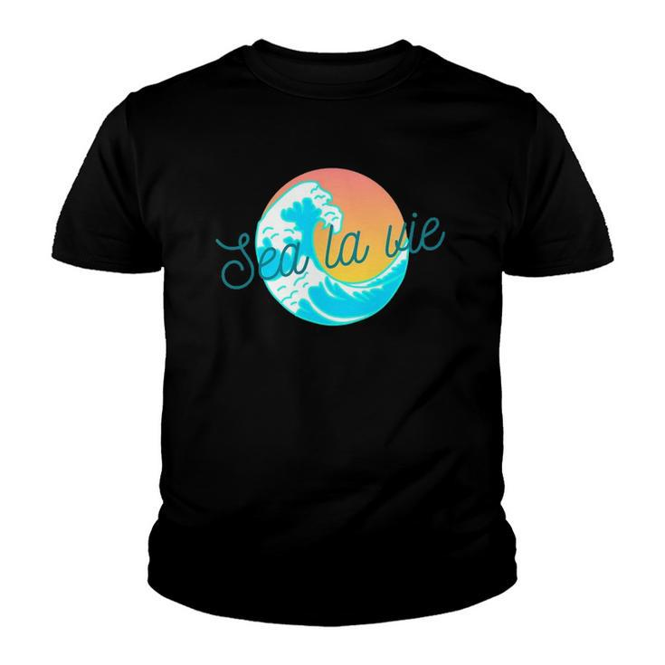 Ocean Wave Sunset Sea La Vie Summer Gift Youth T-shirt