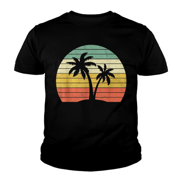 Palm Tree  Vintage Retro Style Tropical Beach  Youth T-shirt