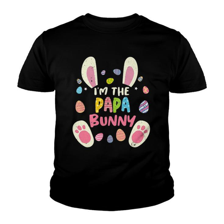 Papa Easter Matching Family Party Bunny Face Costume Youth T-shirt