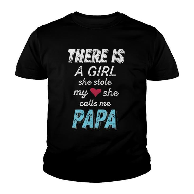Papa Gifts From Daughter She Stole My Heart Youth T-shirt