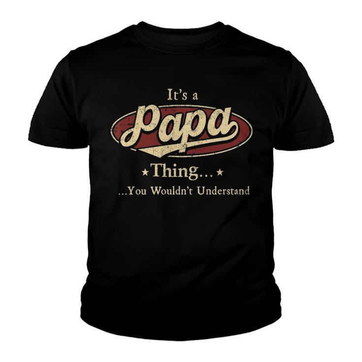 Papa Shirt Personalized Name Gifts T Shirt Name Print T Shirts Shirts With Name Papa Youth T-shirt