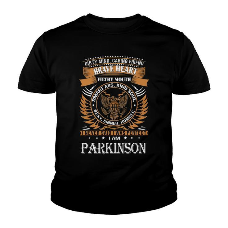 Parkinson Name Gift   Parkinson Brave Heart Youth T-shirt
