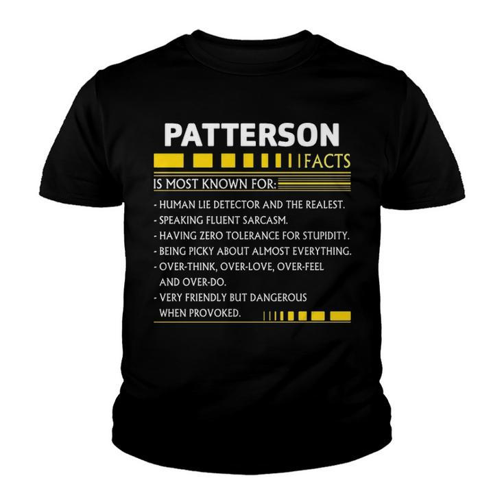 Patterson Name Gift   Patterson Facts V2 Youth T-shirt