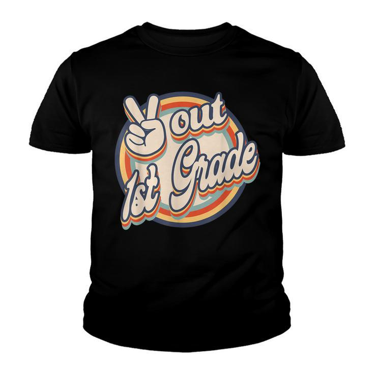Peace Out 1St Grade Retro Graduation Last Day Of School  Youth T-shirt