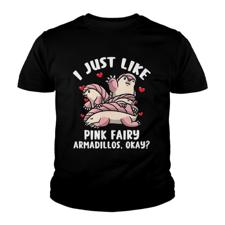Pink Fairy Armadillo Pichiciego Funny Armadillo Youth T-shirt