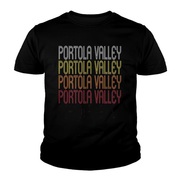 Portola Valley Ca Vintage Style California Youth T-shirt