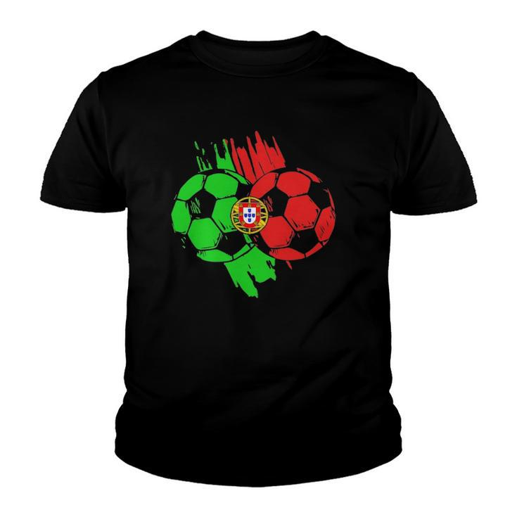 Portugal Football Ball Portuguese Soccer Team Youth T-shirt