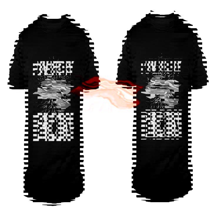 Powered By Bacon For Meat Lovers Keto Bacon Youth T-shirt