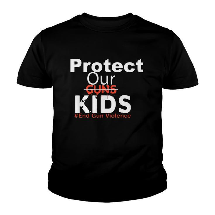 Protect Our Kids End Guns Violence Hashtag Uvalde Texas Youth T-shirt