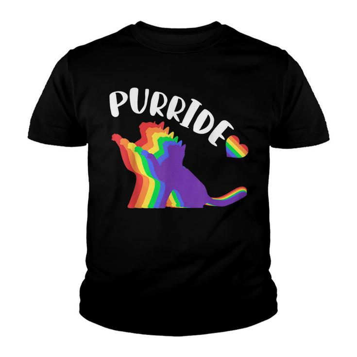 Purride Gay Pride Cat Pride Cat Cat Lgbtq  Youth T-shirt