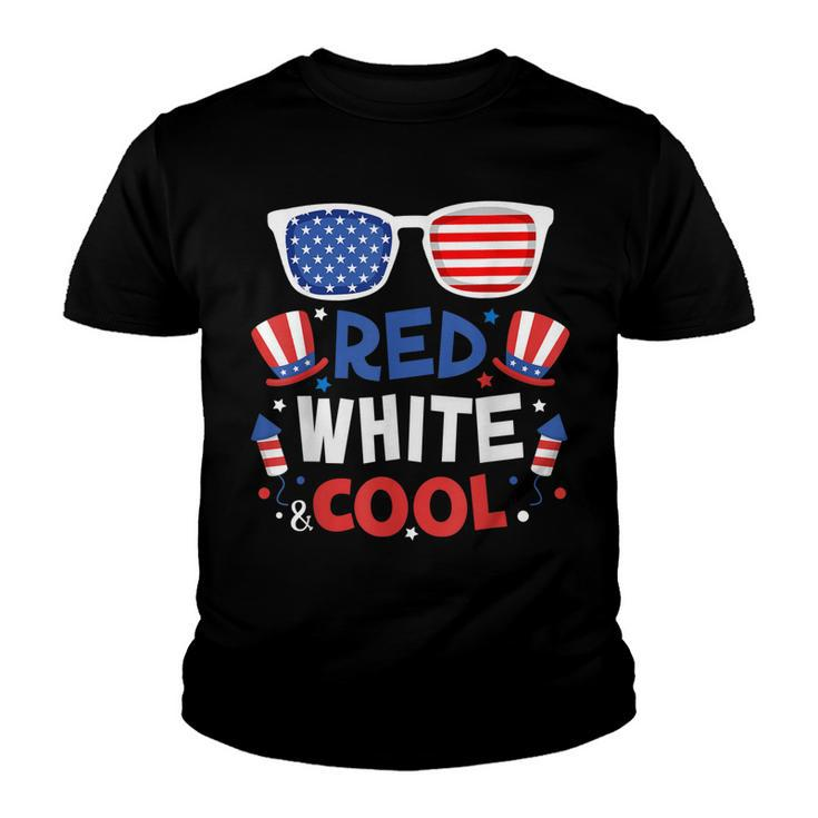 Red White And Cool Sunglasses 4Th Of July Toddler Boys Girls  Youth T-shirt