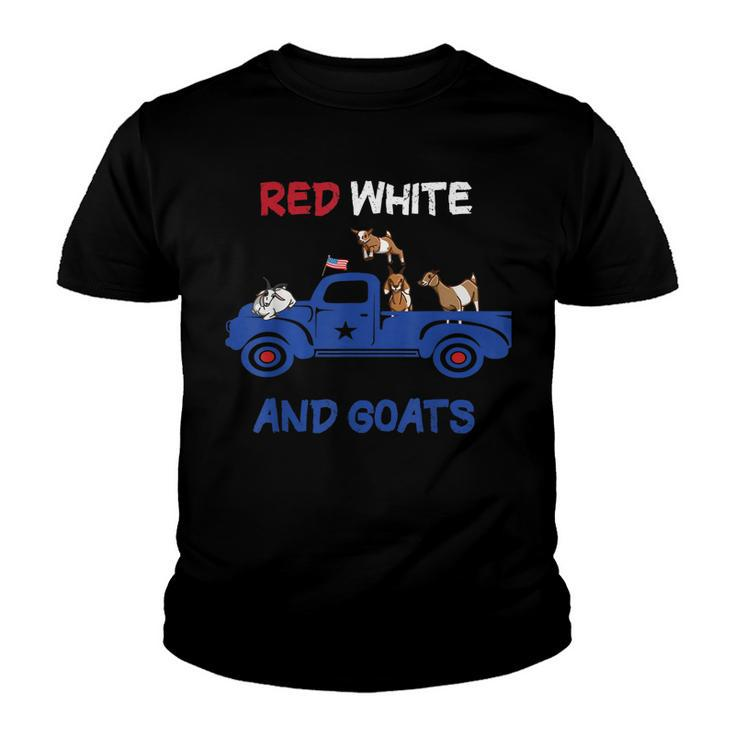 Red White And Goats 4Th Of July 2022  Youth T-shirt