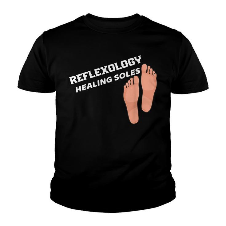 Reflexology Massage Therapist Reflexology Healing Soles Youth T-shirt