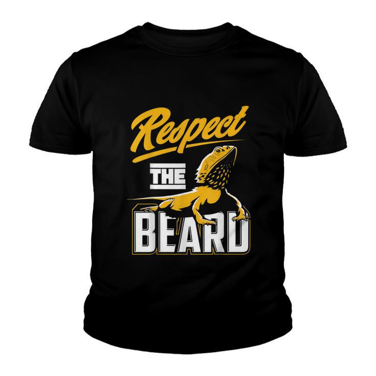 Respect The Beard Pogona & Bearded Dragon  Youth T-shirt