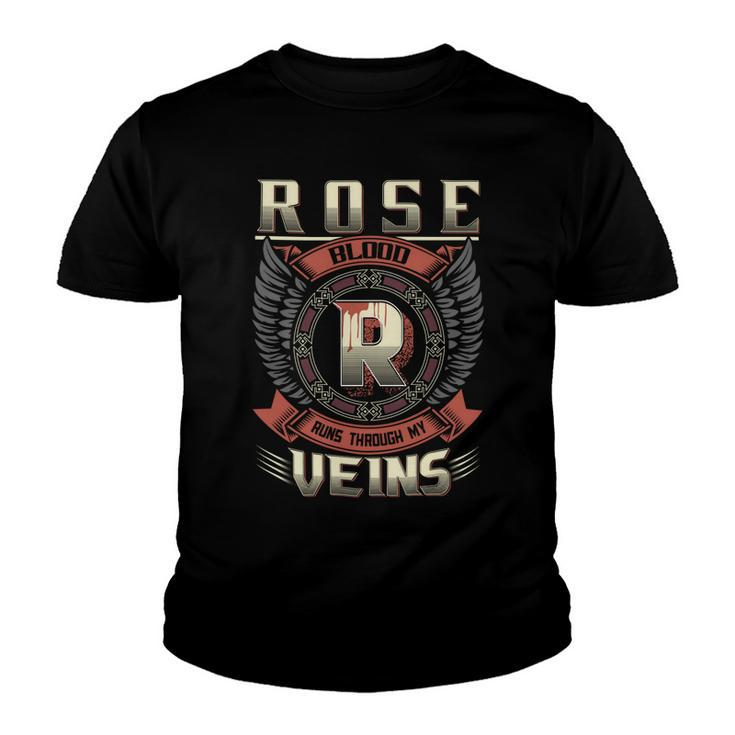 Rose Blood  Run Through My Veins Name V2 Youth T-shirt