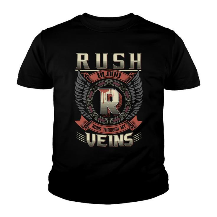 Rush Blood  Run Through My Veins Name V2 Youth T-shirt