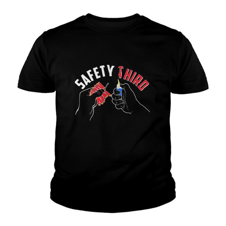 Safety Third Firecrackers Fourth Of July Youth T-shirt