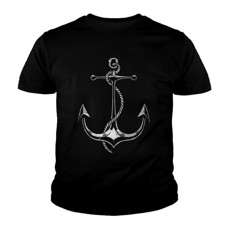 Sailboat Anchor Sailing Boater Captain Youth T-shirt