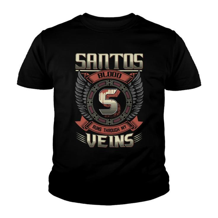 Santos Blood  Run Through My Veins Name V6 Youth T-shirt