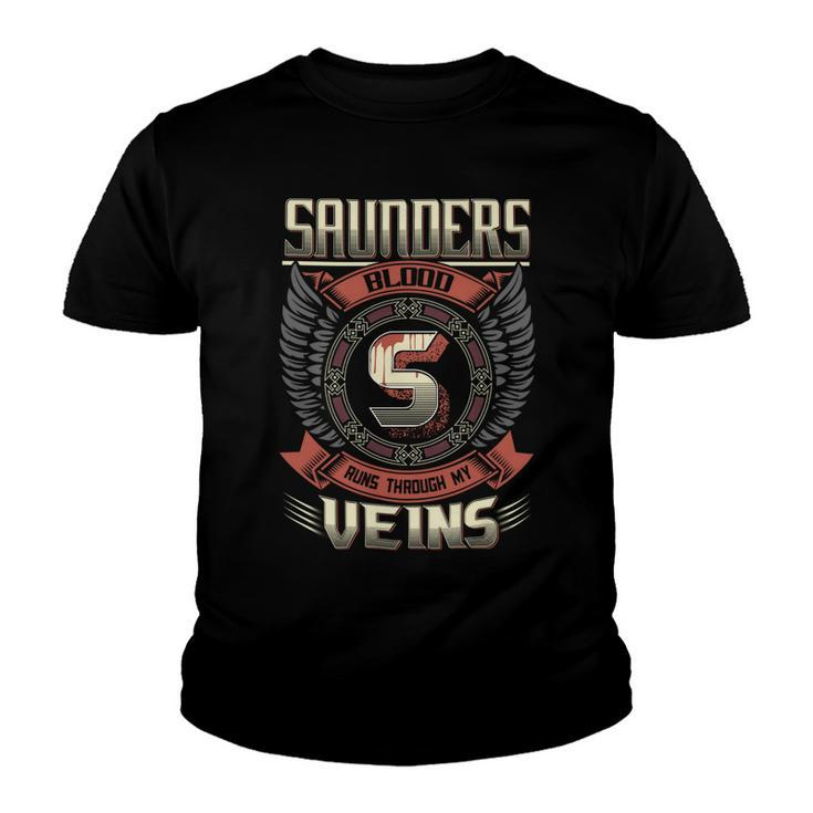 Saunders Blood  Run Through My Veins Name V3 Youth T-shirt