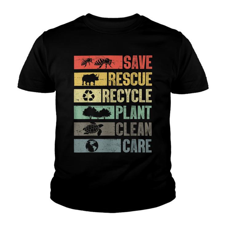 Save Rescue Recycled Plant Clean Care V2 Youth T-shirt