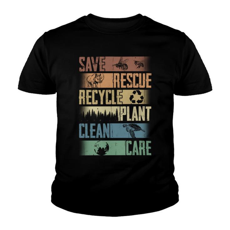 Save Rescue Recycled Plant Clean Care V3 Youth T-shirt