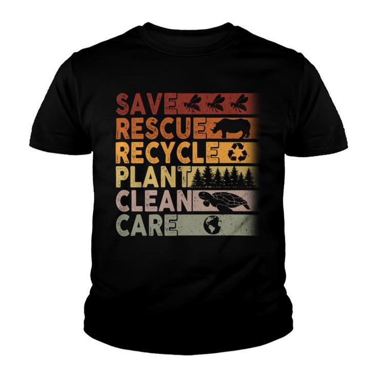 Save Rescue Recycled Plant Clean Care Youth T-shirt