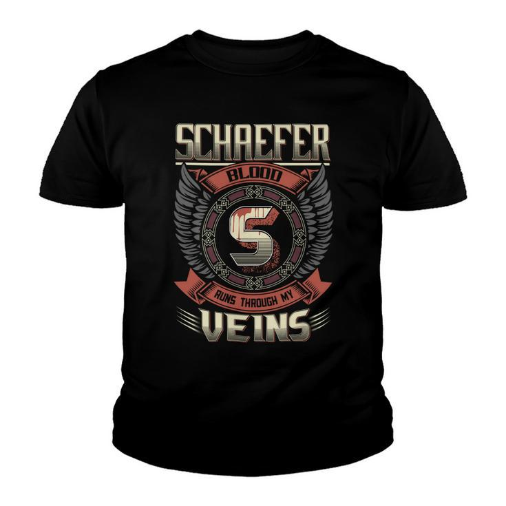 Schaefer Blood  Run Through My Veins Name V8 Youth T-shirt