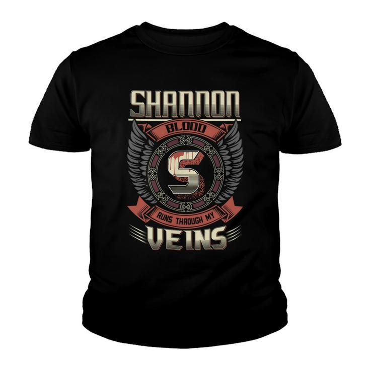 Shannon Blood  Run Through My Veins Name V4 Youth T-shirt