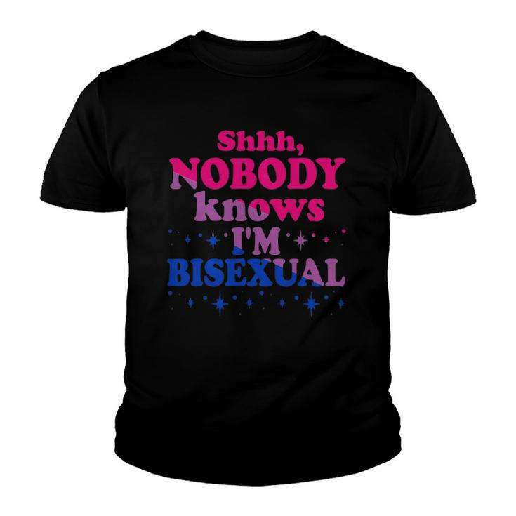 Shhh Nobody Knows Im Bisexual Lgbt Pride Youth T-shirt