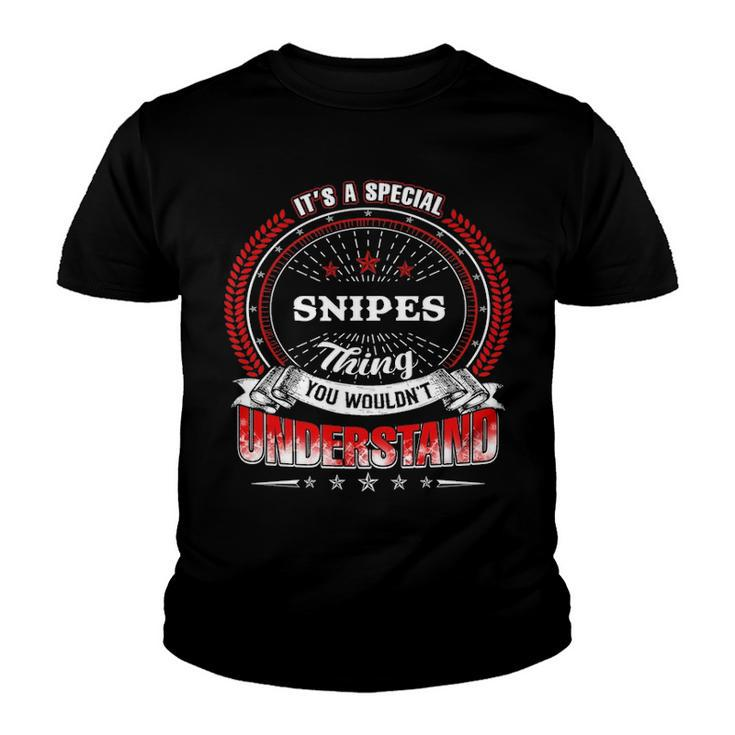 Snipes Shirt Family Crest Snipes T Shirt Snipes Clothing Snipes Tshirt Snipes Tshirt Gifts For The Snipes  Youth T-shirt
