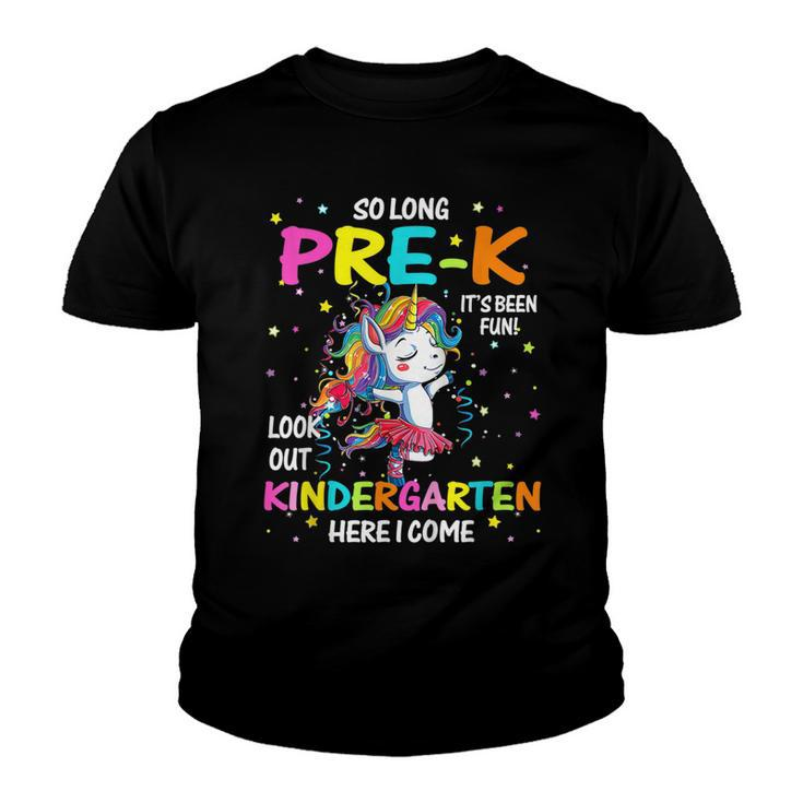 So Long Pre-K Kindergarten Here I Come Graduation Girls 2022  Youth T-shirt