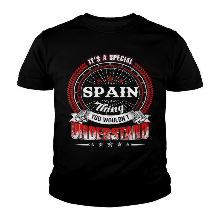 Spain Shirt Family Crest Spain T Shirt Spain Clothing Spain Tshirt Spain Tshirt Gifts For The Spain  Youth T-shirt