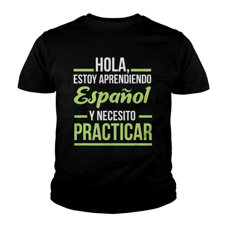 Spanish Language  For Student Practice Learning Gift Youth T-shirt
