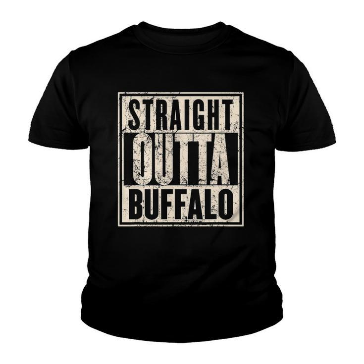 Straight Outta Buffalo Retro Vintage Youth T-shirt