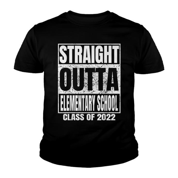 Straight Outta Elementary School Graduation Class 2022 Funny  Youth T-shirt