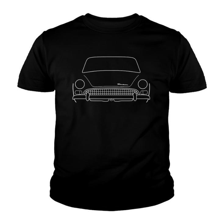 Sunbeam Tiger Mk Ii 1960S Classic Car White Outline Graphic  Youth T-shirt