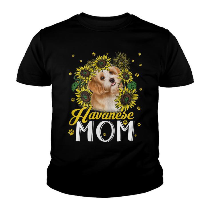 Sunflower Havanese Mom Dog Lovers Youth T-shirt