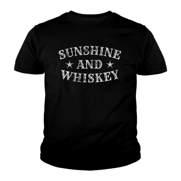 Sunshine And Whiskey Drinking Scotch Bourbon Lovers Alcohol  Youth T-shirt