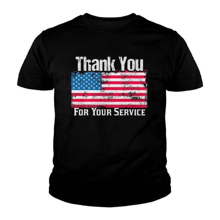 Thank You For Your Servicemilitary Policeman Fireman Youth T-shirt