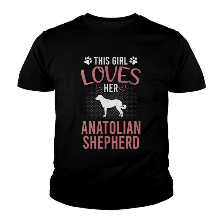 This Girl Loves Her Anatolian Shepherd Dog Lover Youth T-shirt