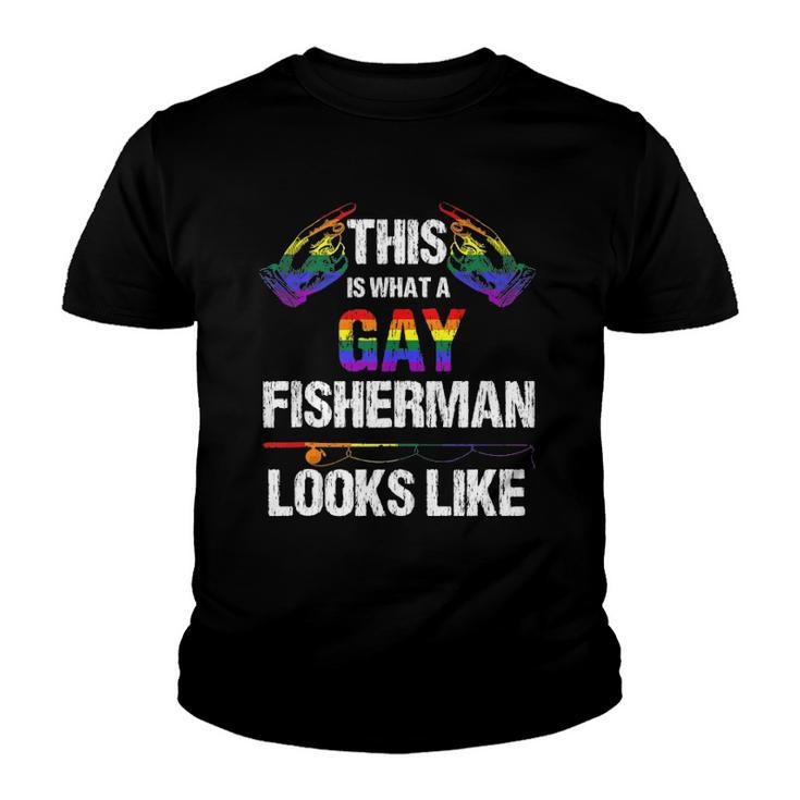 This Is What A Gay Fisherman Looks Like Lgbt Pride  Youth T-shirt