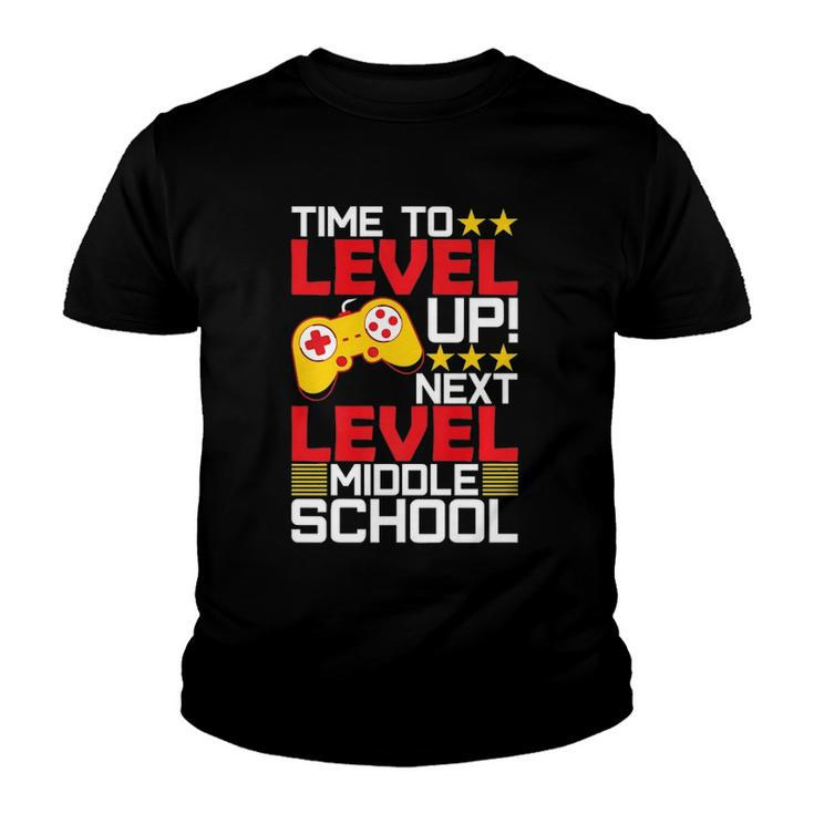 Time To Level Up Middle School Video Gamer Graduation  Youth T-shirt