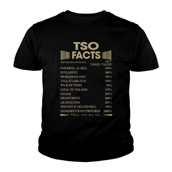 Tso Name Gift   Tso Facts Youth T-shirt