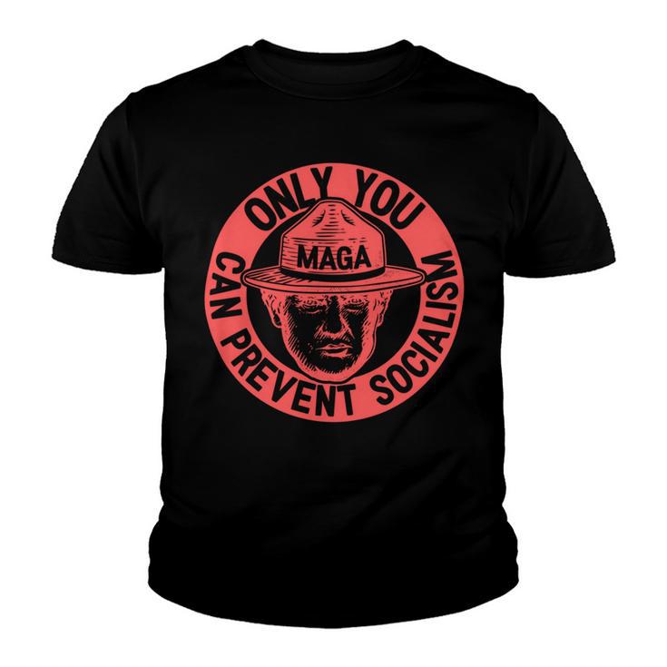 Ultra Maga 2024 Only You Can Prevent Socialism We The People 1776 2022 Red Youth T-shirt