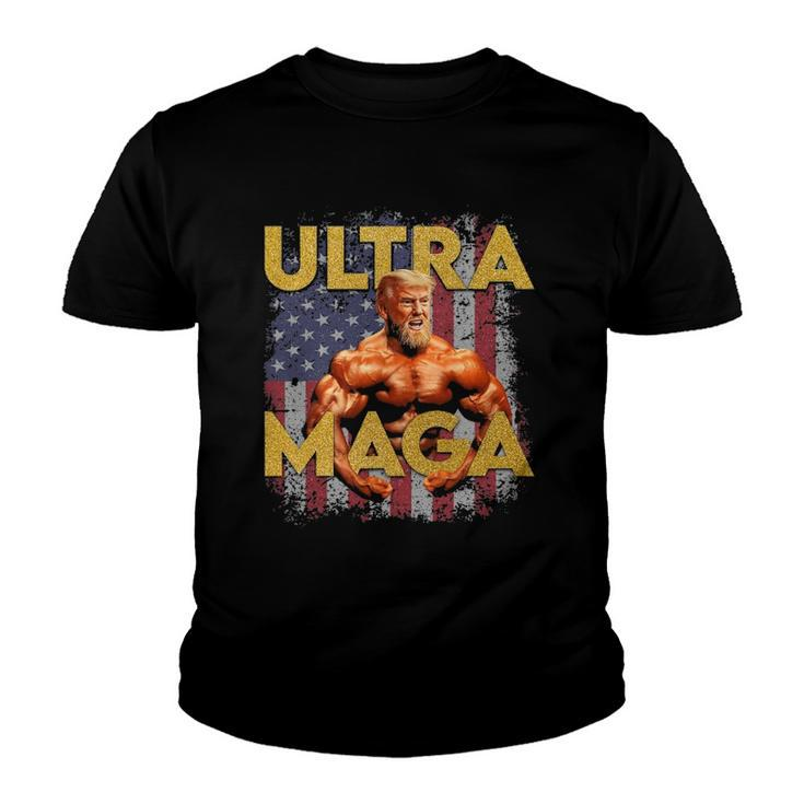 Ultra Mega Proud Ultra Maga Trump 2024 Gift Youth T-shirt